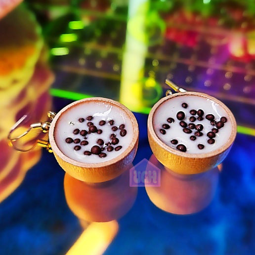 bold unique lightweight quality quirky miniature food dangle earrings chocolate