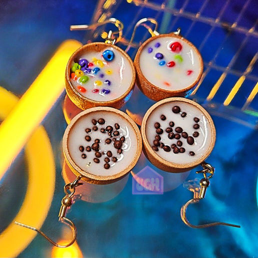 bold unique lightweight quality quirky miniature food dangle earrings 