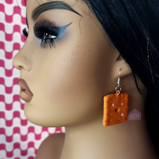 miniature food accessories bold unique quality campy dangle earrings cheeze its example