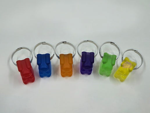 candy quality quirky clowncore adjustable ring bold unique colorful