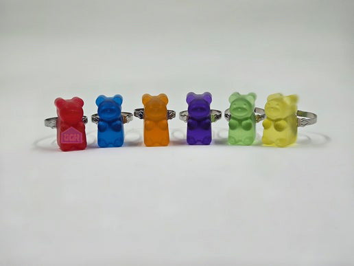 candy quality quirky clowncore adjustable ring bold unique colorful